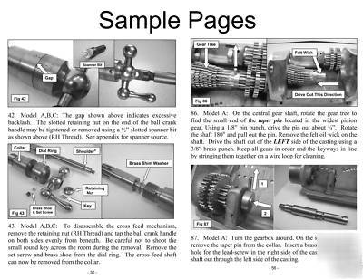 Rebuild manual & kit for 9â€ south bend lathe - model a 