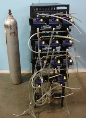 Cornelius 10 head fountain pop disp, ice machine, CO2