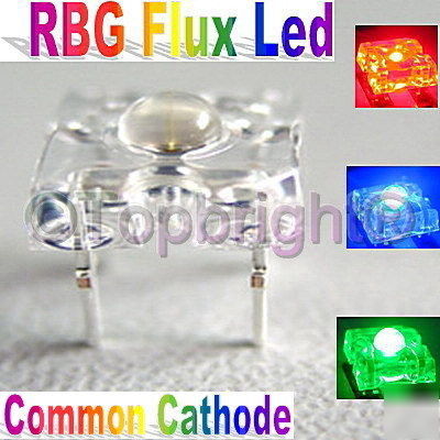 50 pc 5MM 8KMCD common cathode super flux rgb led f/r