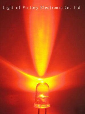 50 x 5MM super bright red led lamp 25K mcd +50 resistor