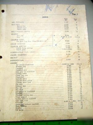 Cockshutt 40 diesel tractor parts list