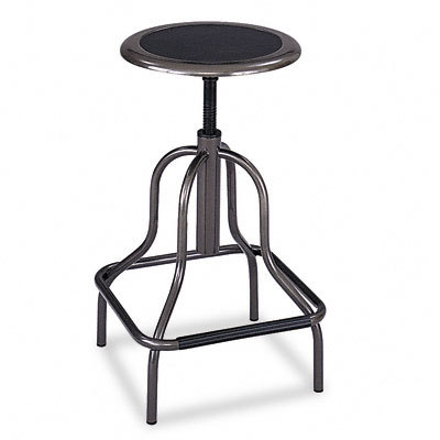 Diesel backles indus stool high base black leather seat