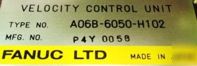 Fanuc A06B-6050-H102 _ A20B-1000-0560 04B vcu drive