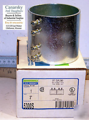New 1 o-z/gedney 5300S set screw emt couplings 