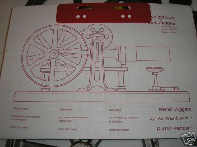 Werner wiggers hot air engine kit(unmachined castings)