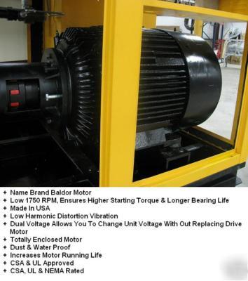 100 hp,3 phase dual voltage rotary screw air compressor