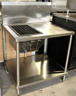 2 burner, stainless steel work station