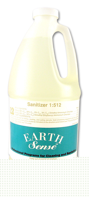 Case earth sense sanitizer 1:512 restaurant, bar, hosp.