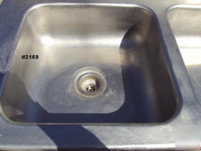 Commercial stainless steel table with double sink