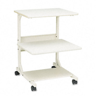 Dual laser printer stand w/3SHELVES, 24 x 24 x 33, gray