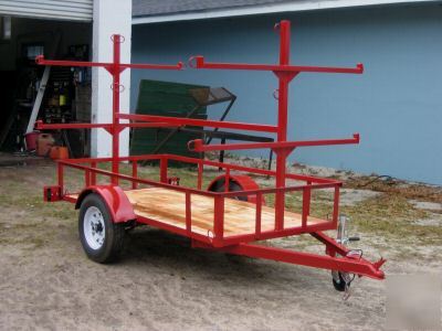 New brand 2007 4 x 8 kayak or canoe trailer 