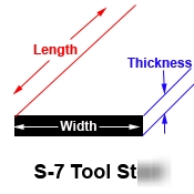 S-7 tool steel flat .500