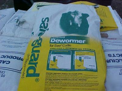 Safe guard cattle wormer 25 lbs treats 25,000 lbs