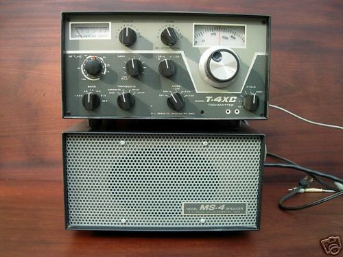 Vintage drake t-4XC transmitter w/ drake ms-4 speaker.