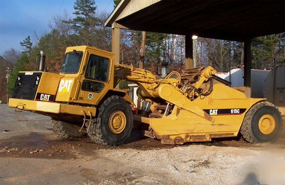 1996 caterpillar 615C motor scraper erops/ac,