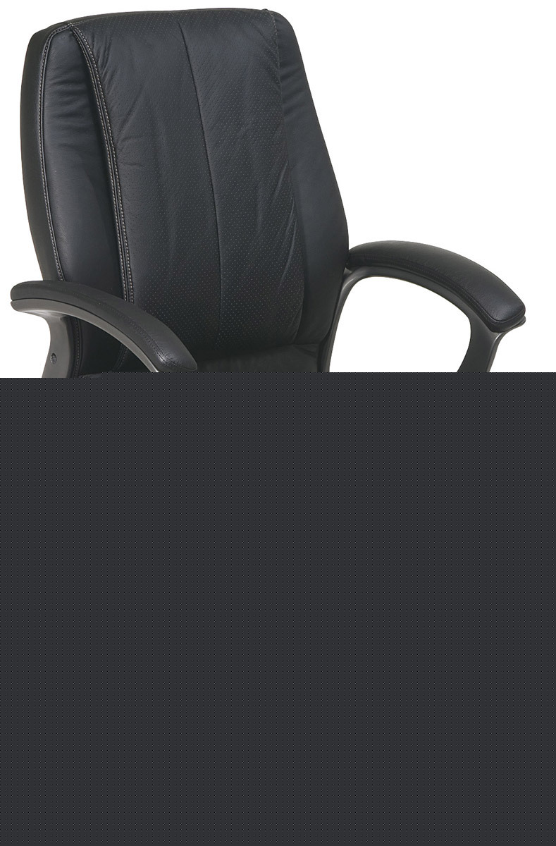 Black leather office manager executive chair