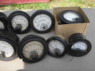 Electronic meters volt amp etc some nos 32PC lot #4 