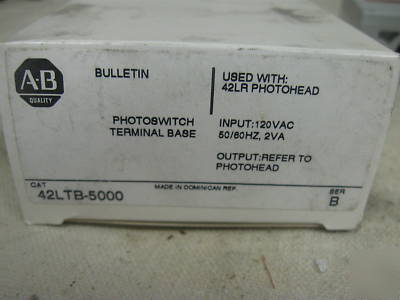 New 42LTB-5000 allen bradley photoswitch terminal base 