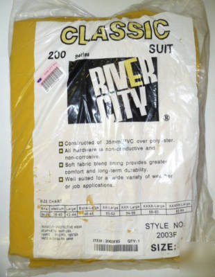 Wholesale lot 460 yellow 3 pc rain suits 5XL 6XL 7XL