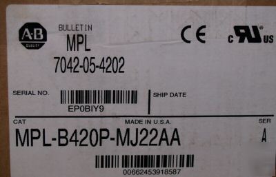  allen bradley mpl-series servo motor -- 