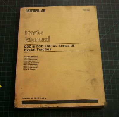 Cat caterpillar D3C lgp xl dozer crawler parts manual 3