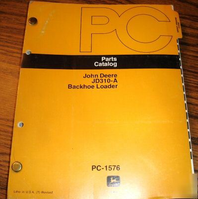 John deere 310 a backhoe loader parts catalog manual jd