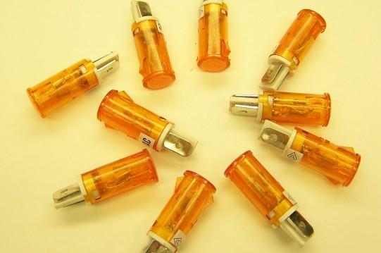 New one mini pilot light 12MM amber 12VDC 