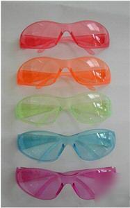 New safety glasses economy wraparound orange Z87.1+