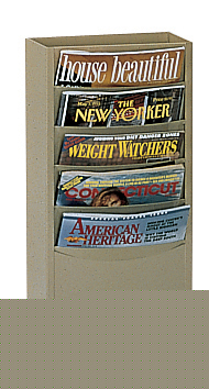 New wise magazine literature rack office 5 pocket blk