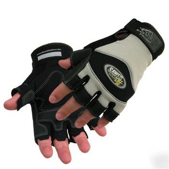 Tool handz sawed-off fingerless snug-fit work glove xl