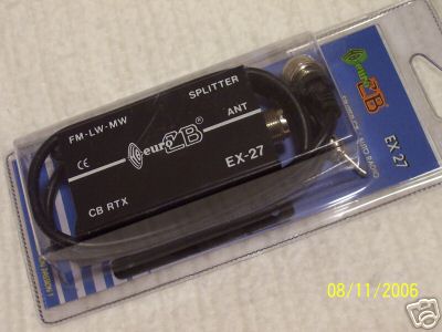  cb radio fm am antenna splitter euro - ex-27 