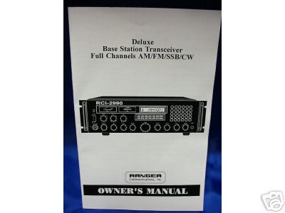 New ranger rci-2990 owners manual