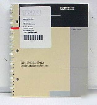 Agilent hp 16500B/16501A logic analysys user's guide