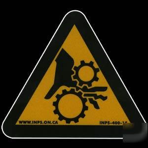 Pinch danger sticker decal heavy machinery decals m