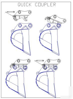 Quick coupler for 12000 lb excavator