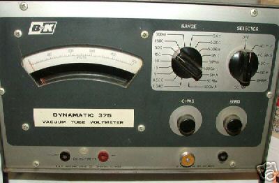 B&k dynamic 375 vacuum tube voltmeter volt meter tester