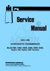 International 966 3088 hydro transmission servi manual 