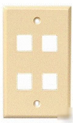 Keystone wallplate, 4 port