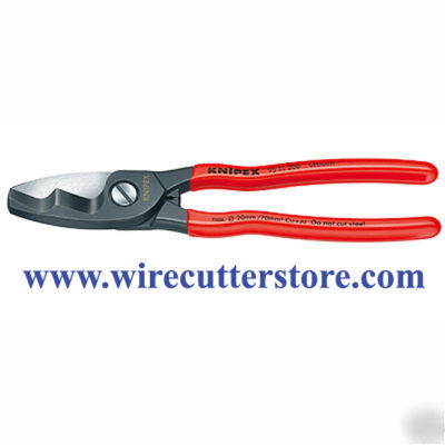 Knipex cable shears with twin cutting blades