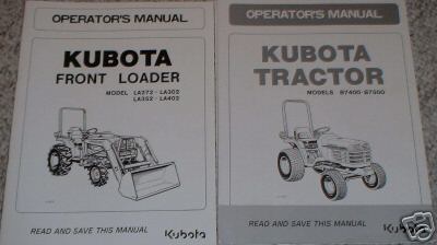 Kubota tractor & loader operator's manual 