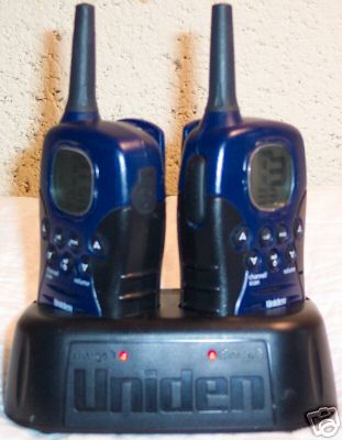 Like new uniden 2-way rechargeable handheld radios - 
