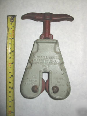 Merrill bros no. 3 duplex hand grip clamp / plate clamp