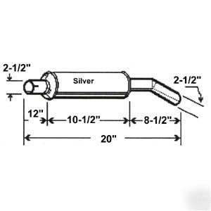 Minneapolis-moline muffler fits- r,za,zae,zas,zau