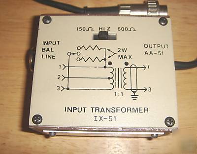 Potomac instruments ix-51 balancing/bridging xformer