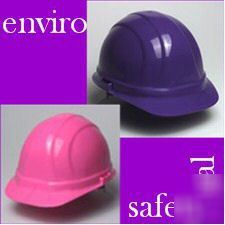 Purple & pink hard hats hardhat w/ ratchet lot safety