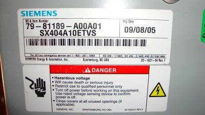 Siemens sentron 400 amp end tap / 13 fused disconnects