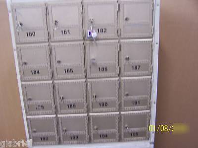 Security mfg 16 and 30 door mail box units