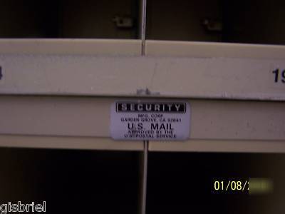 Security mfg 16 and 30 door mail box units