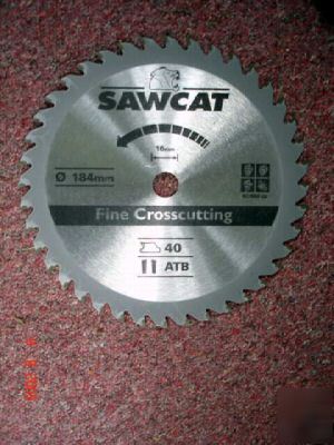 Tct/circular saw blade/ by sawcat (184MMX16MM X40) X3