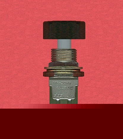 Lot (7) alternate action pushbutton dpdt 20MM dia black